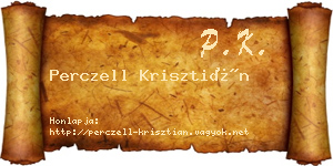 Perczell Krisztián névjegykártya